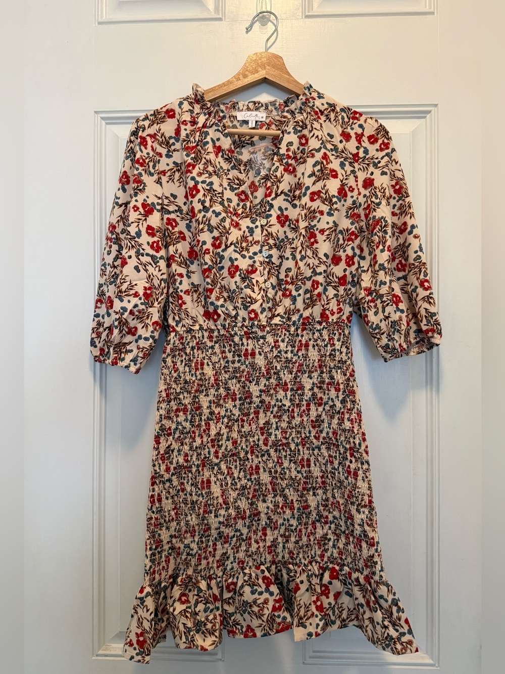 Calista Floral Midi Dress